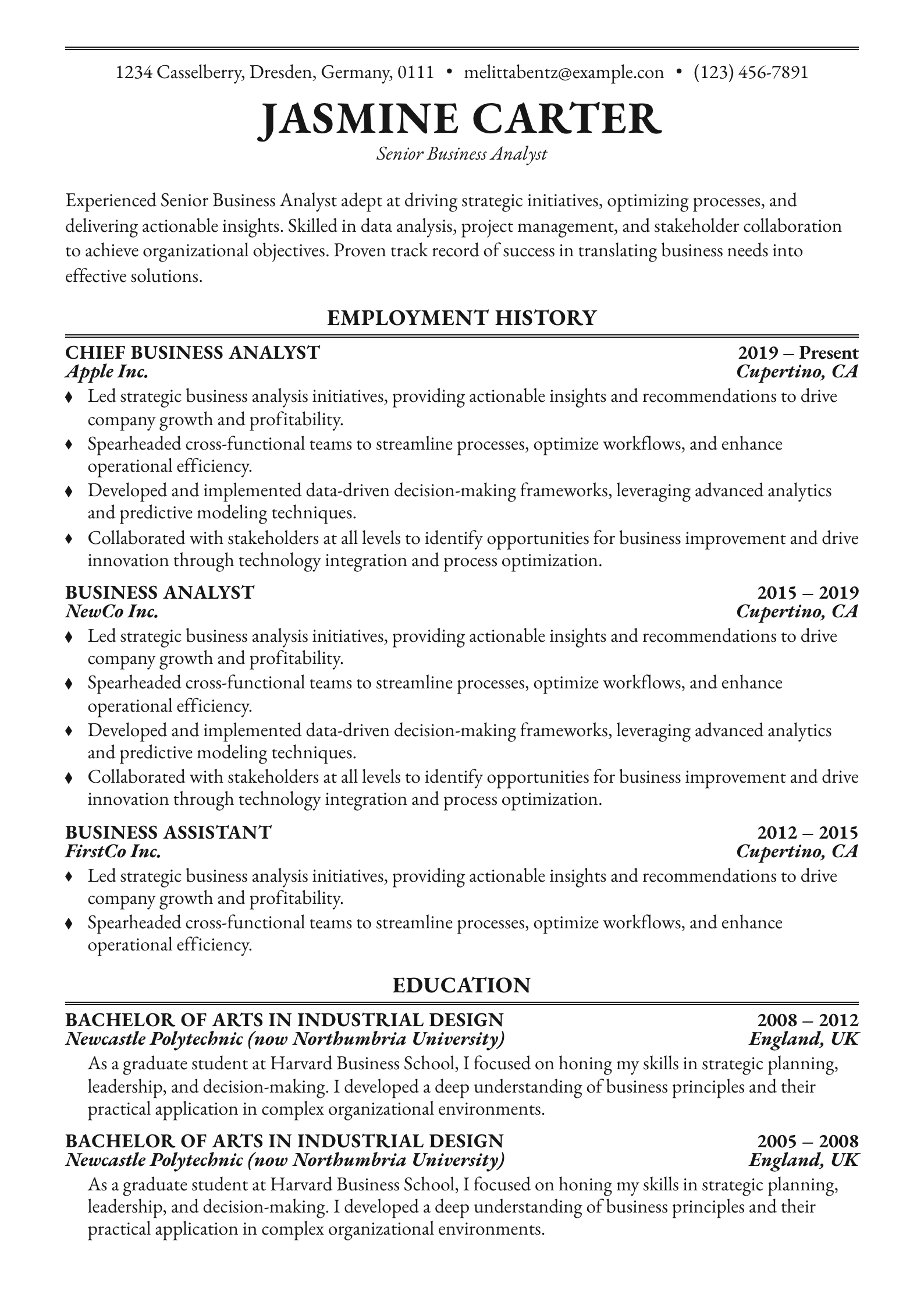 Resume template