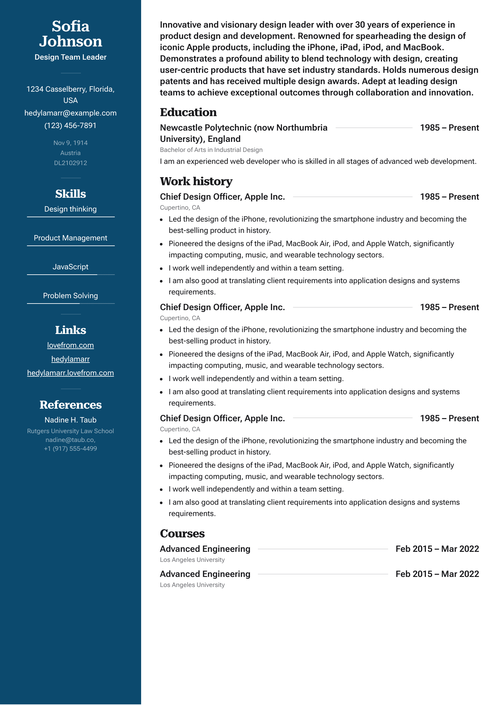 Resume template